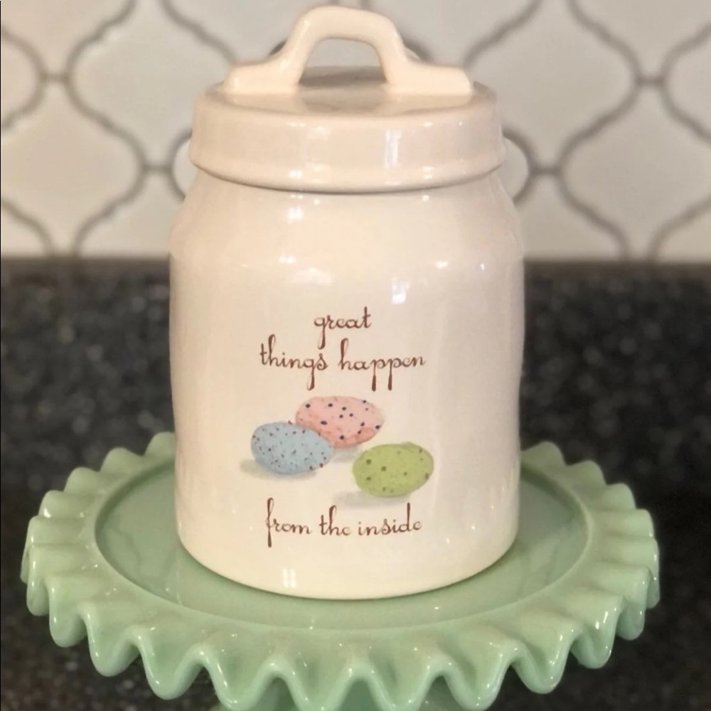 Rae Dunn -great things happen from the inside-2017 Canister